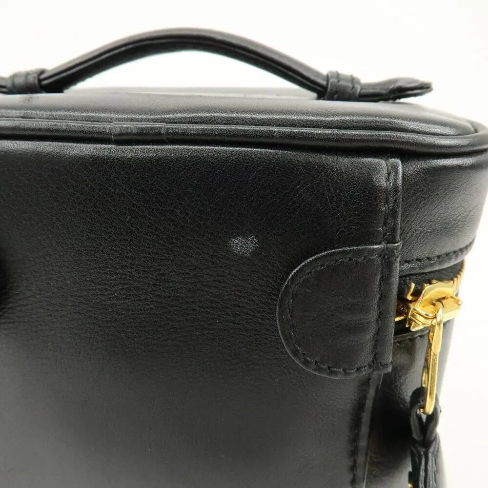 Chanel Vanity Case Lambskin Cosmetic Pouch Black
